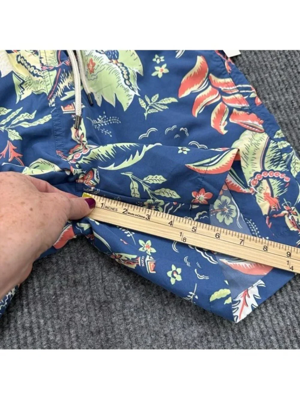Polo Ralph Lauren Hawaiian Floral Print Board Shorts Swim Trunks Mens Small NEW